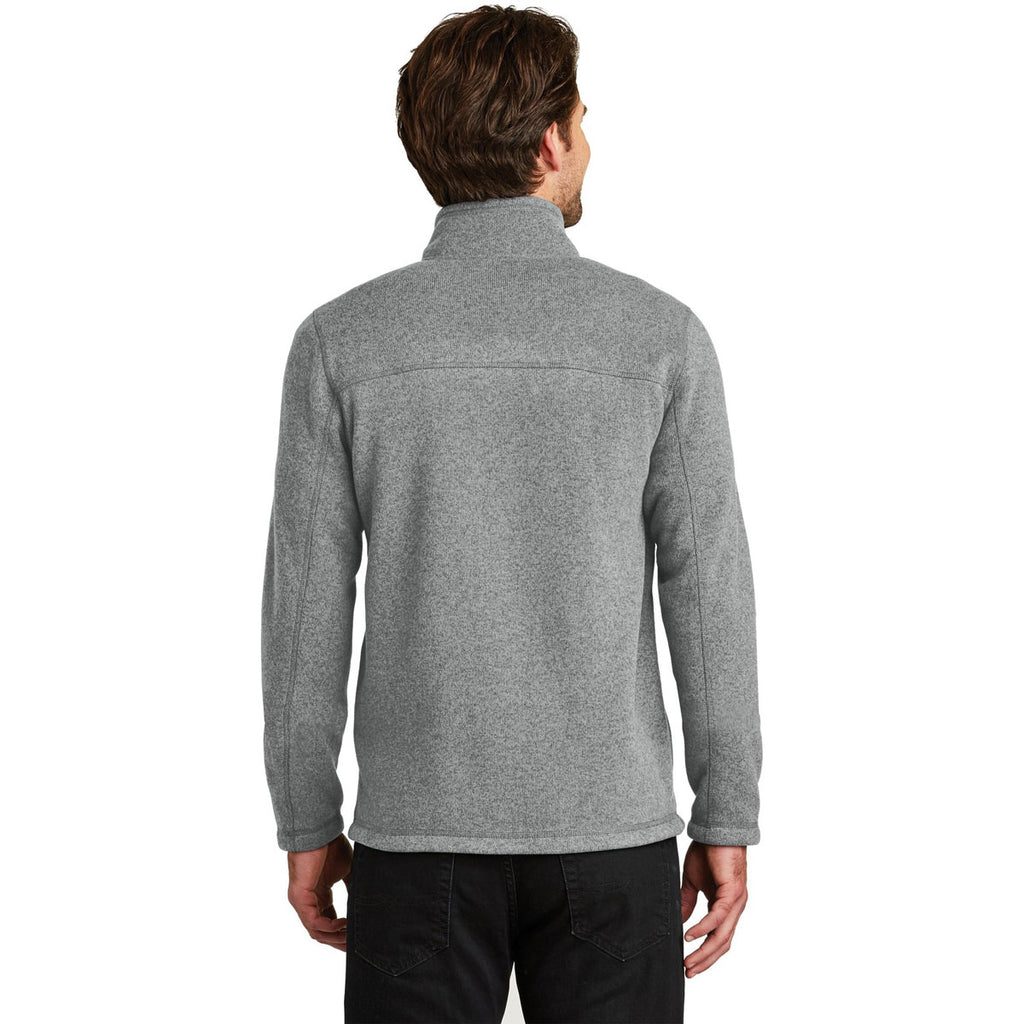 The North Face Men's TNF Medium Grey Heather Sweater Fleece Jacket