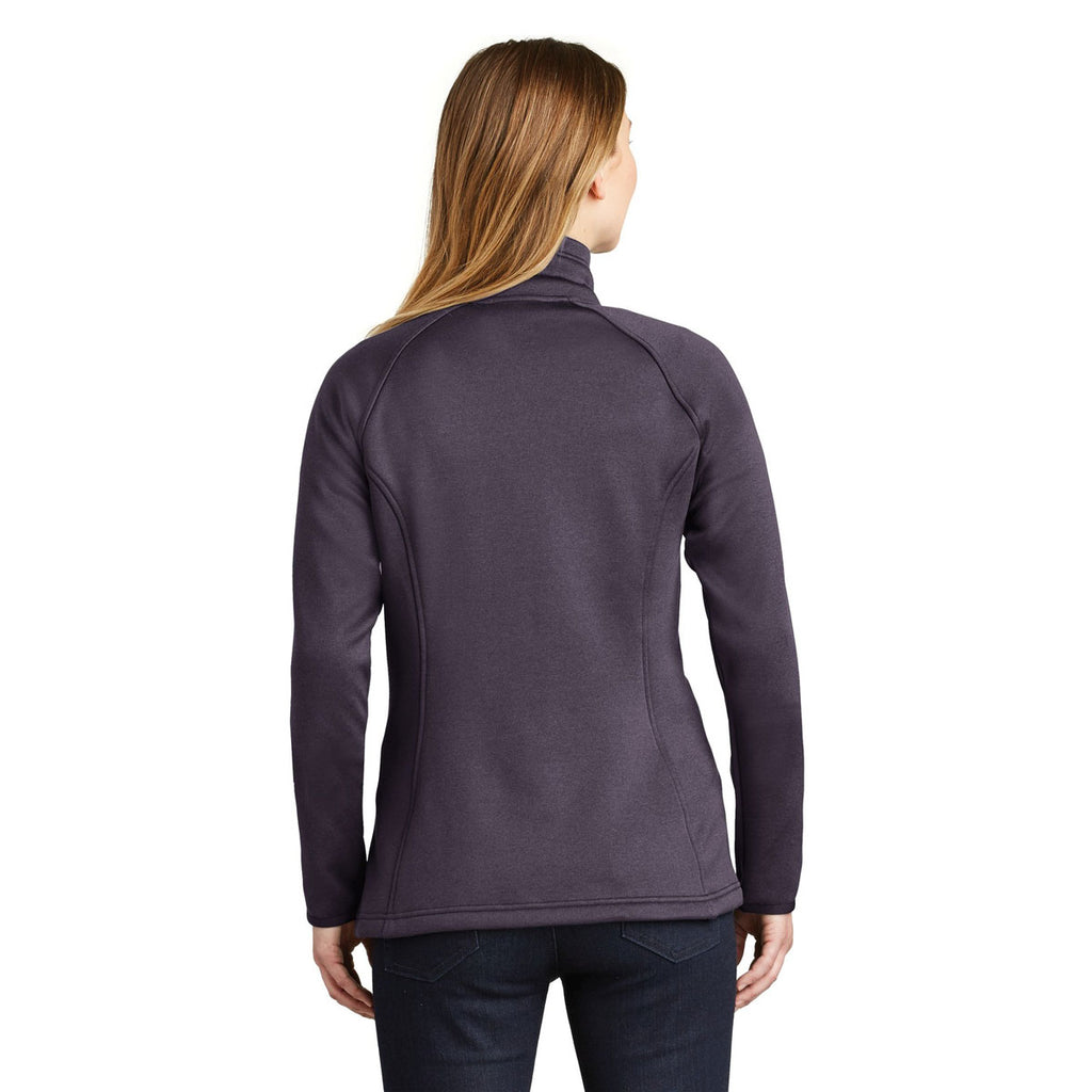 The North Face Women's Dark Eggplant Purple Heather Canyon Flats Stretch Fleece Jacket