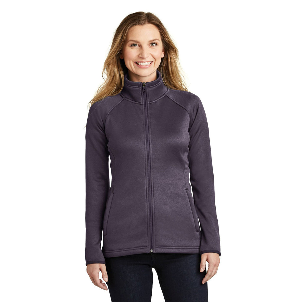 The North Face Women's Dark Eggplant Purple Heather Canyon Flats Stretch Fleece Jacket