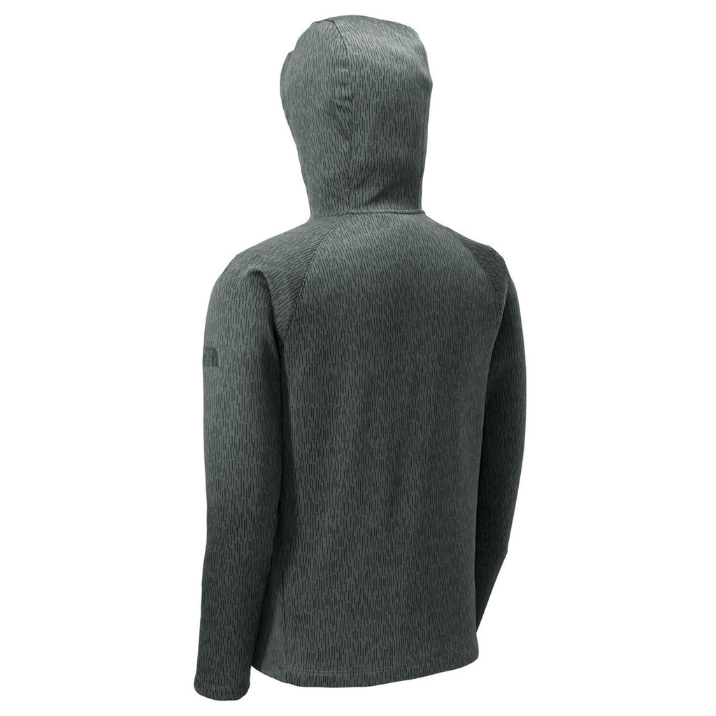 The North Face Men's Asphalt Grey Reign Camo Print Canyon Flats Fleece Hooded Jacket