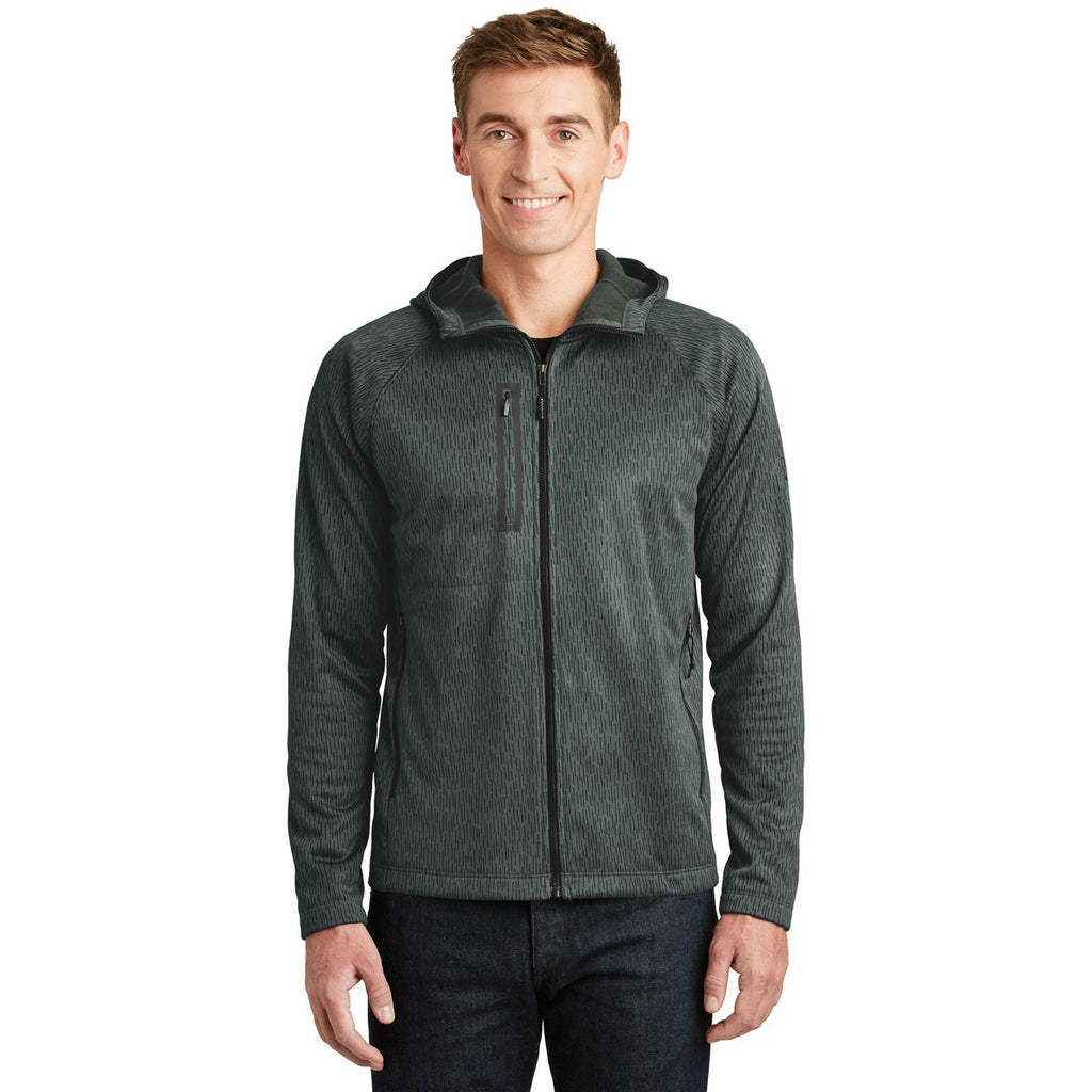 The North Face Men's Asphalt Grey Reign Camo Print Canyon Flats Fleece Hooded Jacket