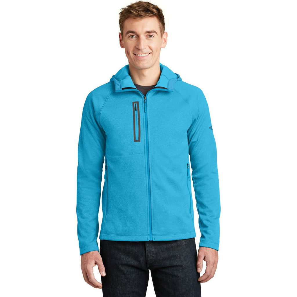 The North Face Men's Hyper Blue Heather Canyon Flats Fleece Hooded Jacket