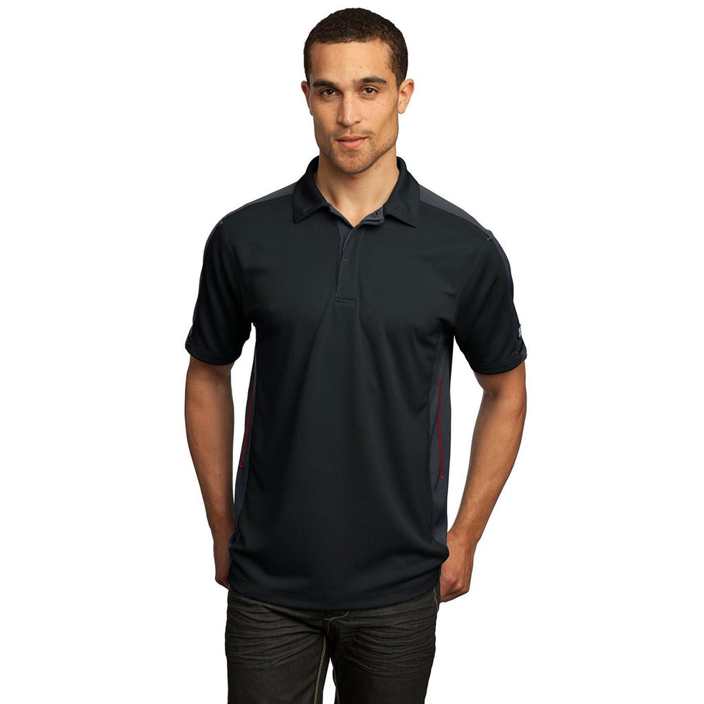 OGIO Men's Blacktop/Diesel Grey/Signal Red Trax Polo