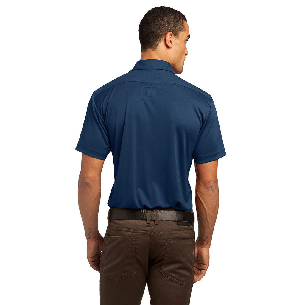 OGIO Men's Blue Indigo Hybrid Polo