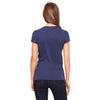 Bella + Canvas Women's Navy Jersey Short-Sleeve V-Neck T-Shirt