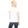 Bella + Canvas Women's White Jersey Short-Sleeve V-Neck T-Shirt