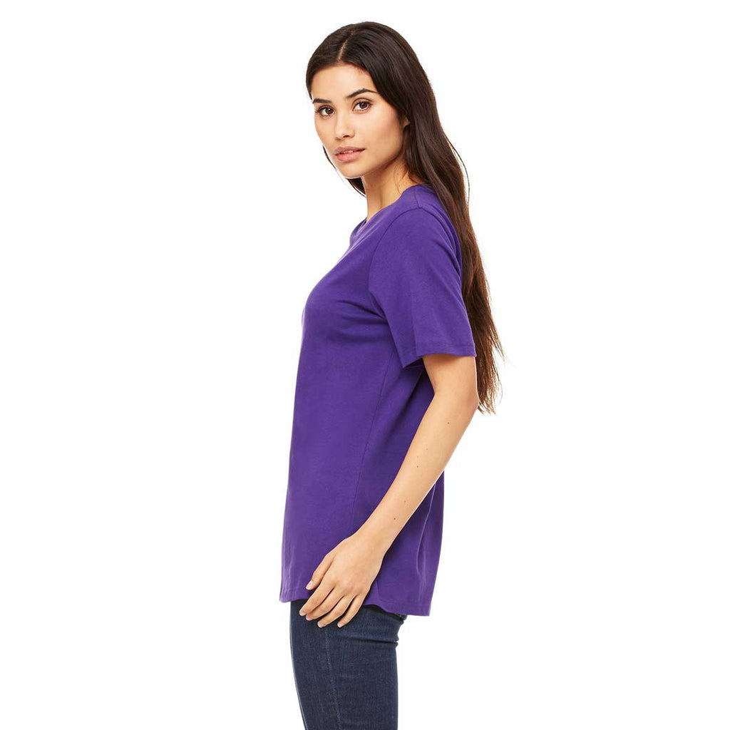 Bella + Canvas Women's Team Purple Relaxed Jersey Short-Sleeve T-Shirt