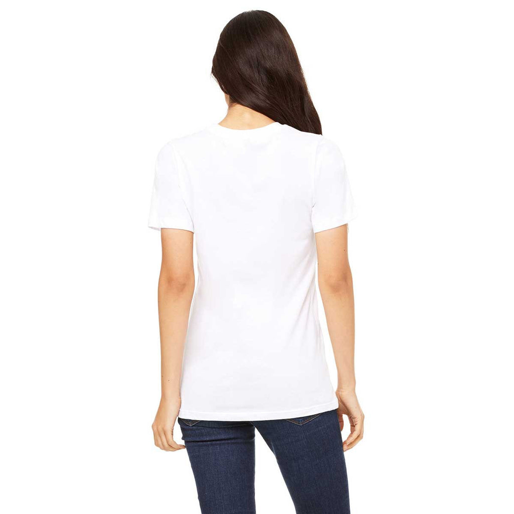 Bella + Canvas Women's White Relaxed Jersey Short-Sleeve T-Shirt