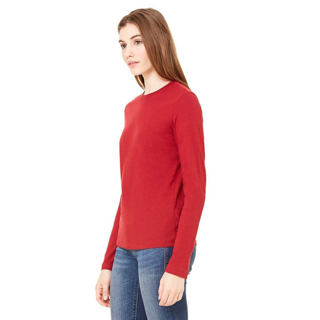 Bella + Canvas Women's Cardinal Jersey Long-Sleeve T-Shirt