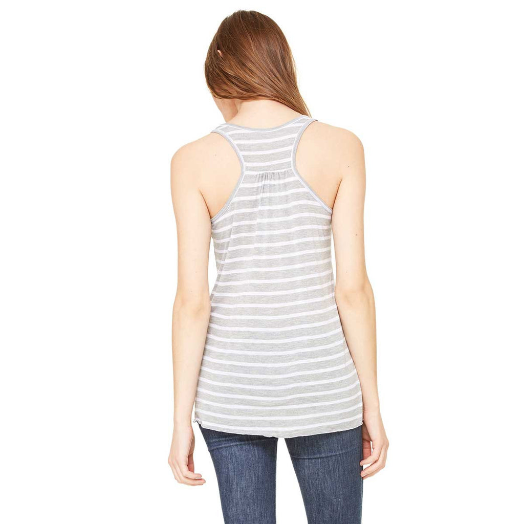 Bella + Canvas Women's Athletic Heather/White Flowy Racerback Tank