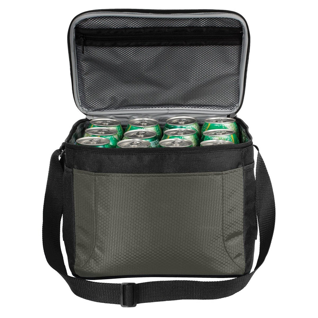 Port Authority Grey/Black 12-Can Cube Cooler