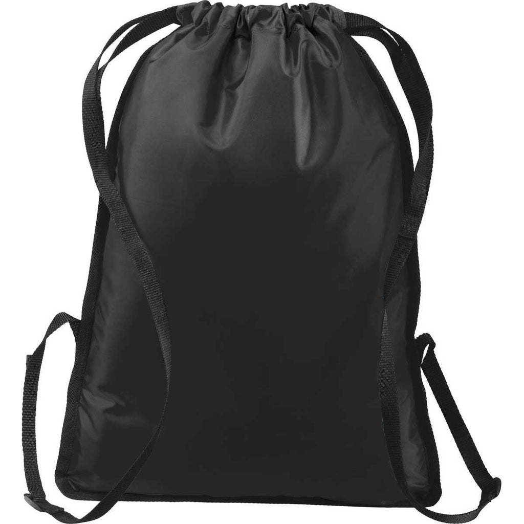 Port Authority Black/Black Zip-It Cinch Pack