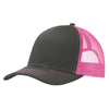 Port Authority Grey Steel/Neon Pink Snapback Trucker Cap