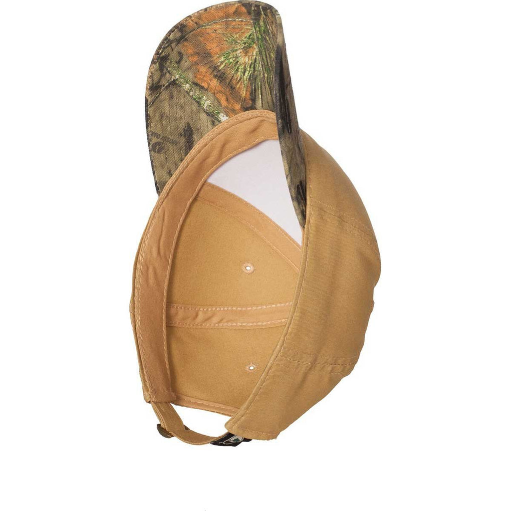 Port Authority Tan/Mossy Oak Break Up Country Twill Cap with Camouflage Brim