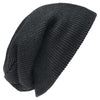 Port Authority Black/Iron Grey Rib Knit Slouch Beanie