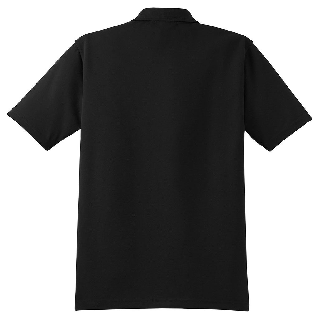 CornerStone Men's Black Industrial Pique Polo