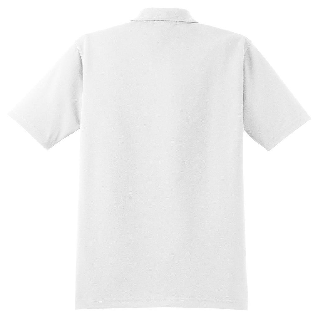 CornerStone Men's White Industrial Pique Polo