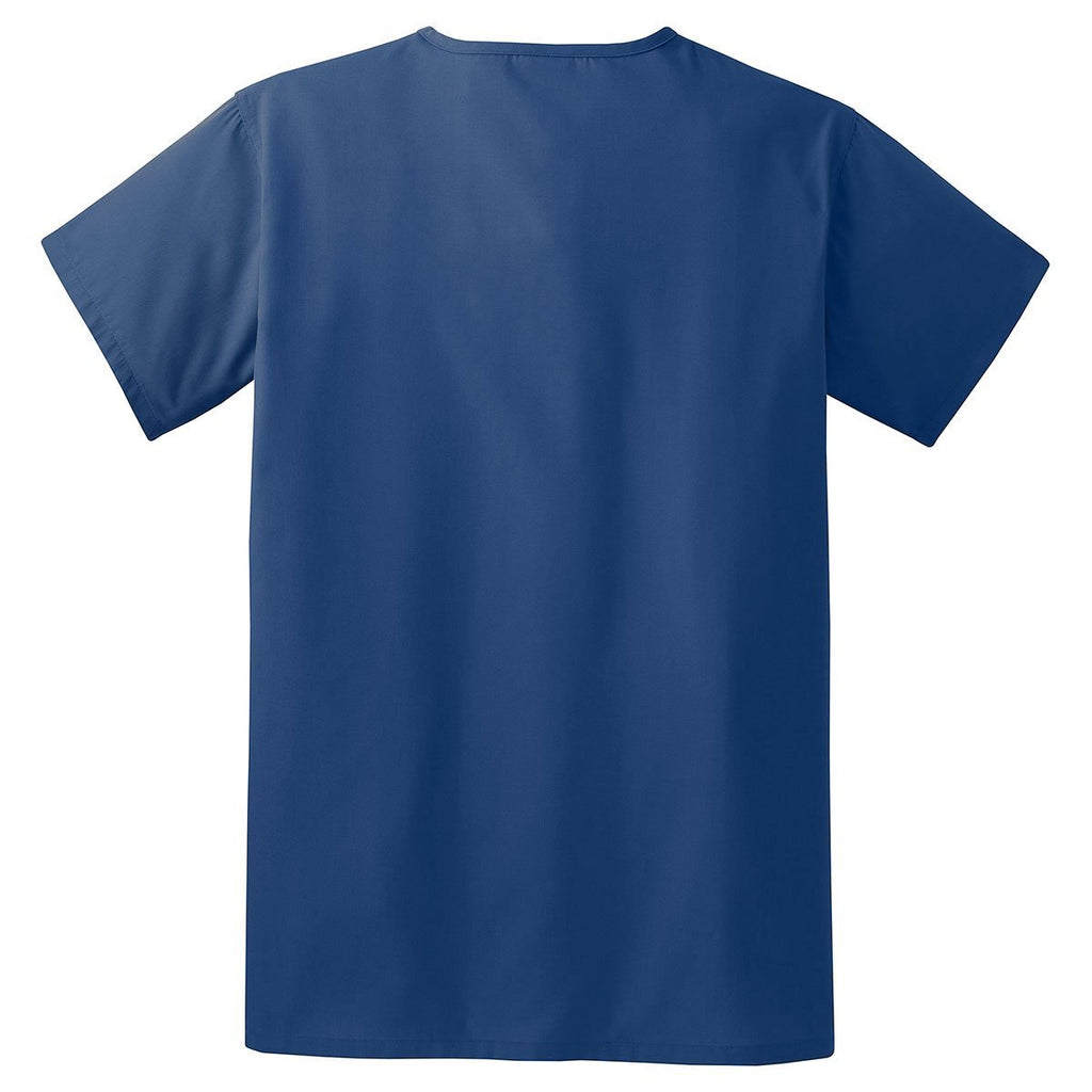 CornerStone Men's Navy Reversible V-Neck Scrub Top