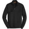 au-cs626-cornerstone-black-quarter-zip-job-shirt