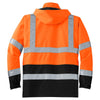 CornerStone Men's Safety Orange/Black ANSI 107 Class 3 Waterproof Parka
