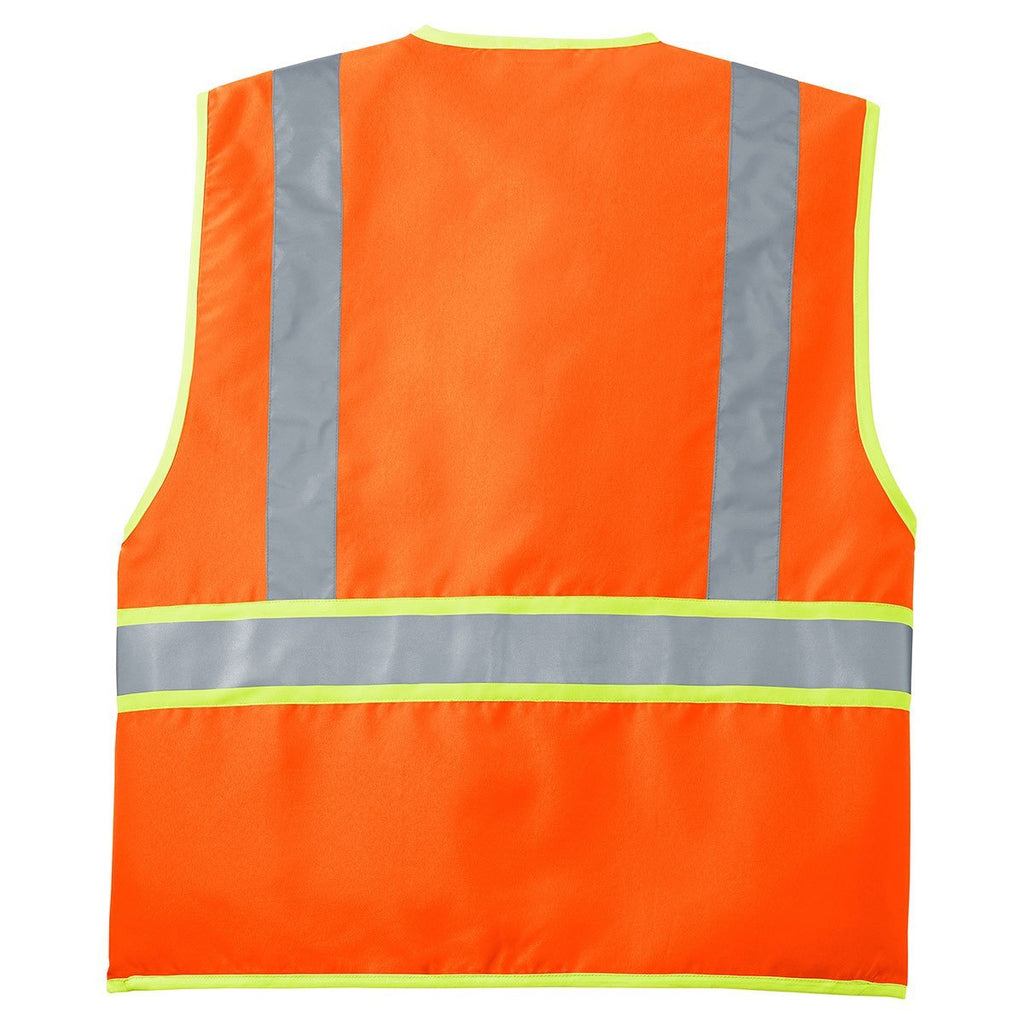 CornerStone Men's Safety Orange/Safety Yellow ANSI 107 Class 2 Dual-Color Safety Vest