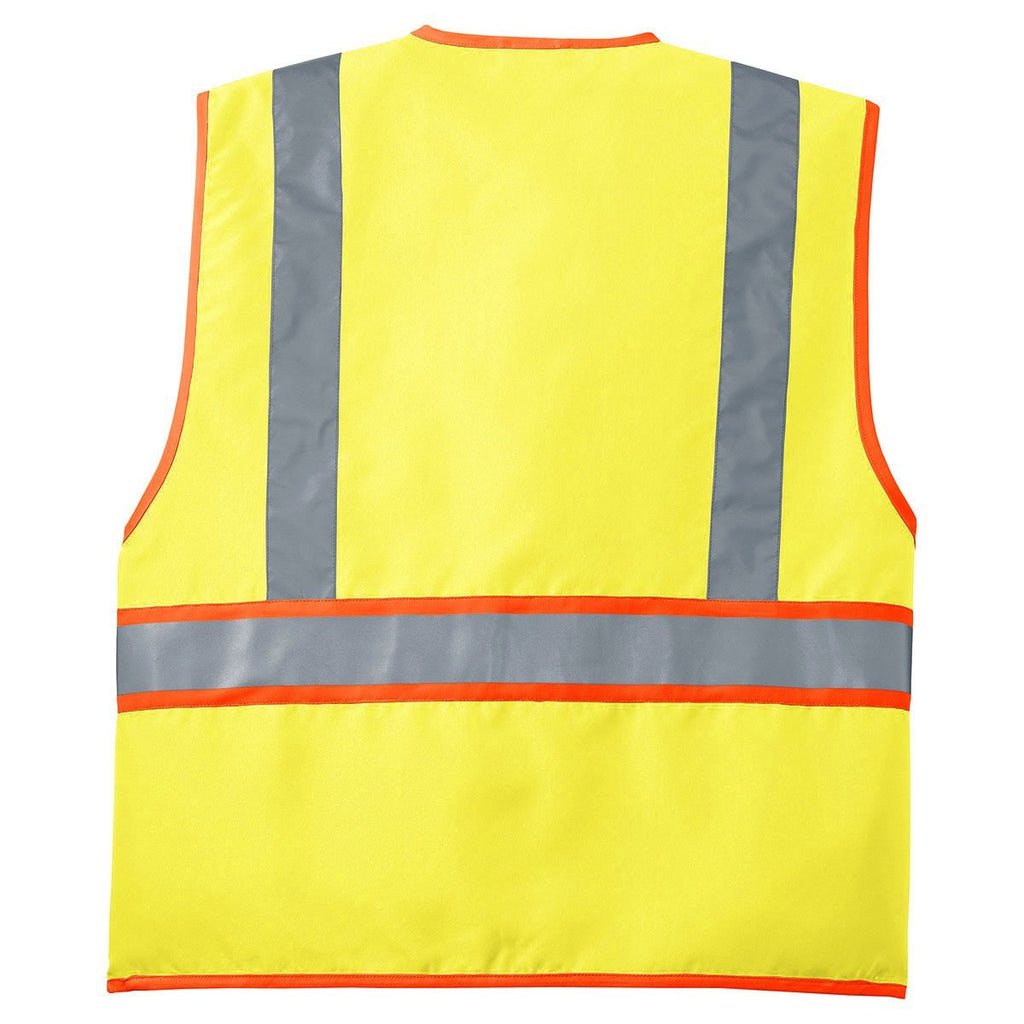 CornerStone Men's Safety Yellow/Safety Orange ANSI 107 Class 2 Dual-Color Safety Vest