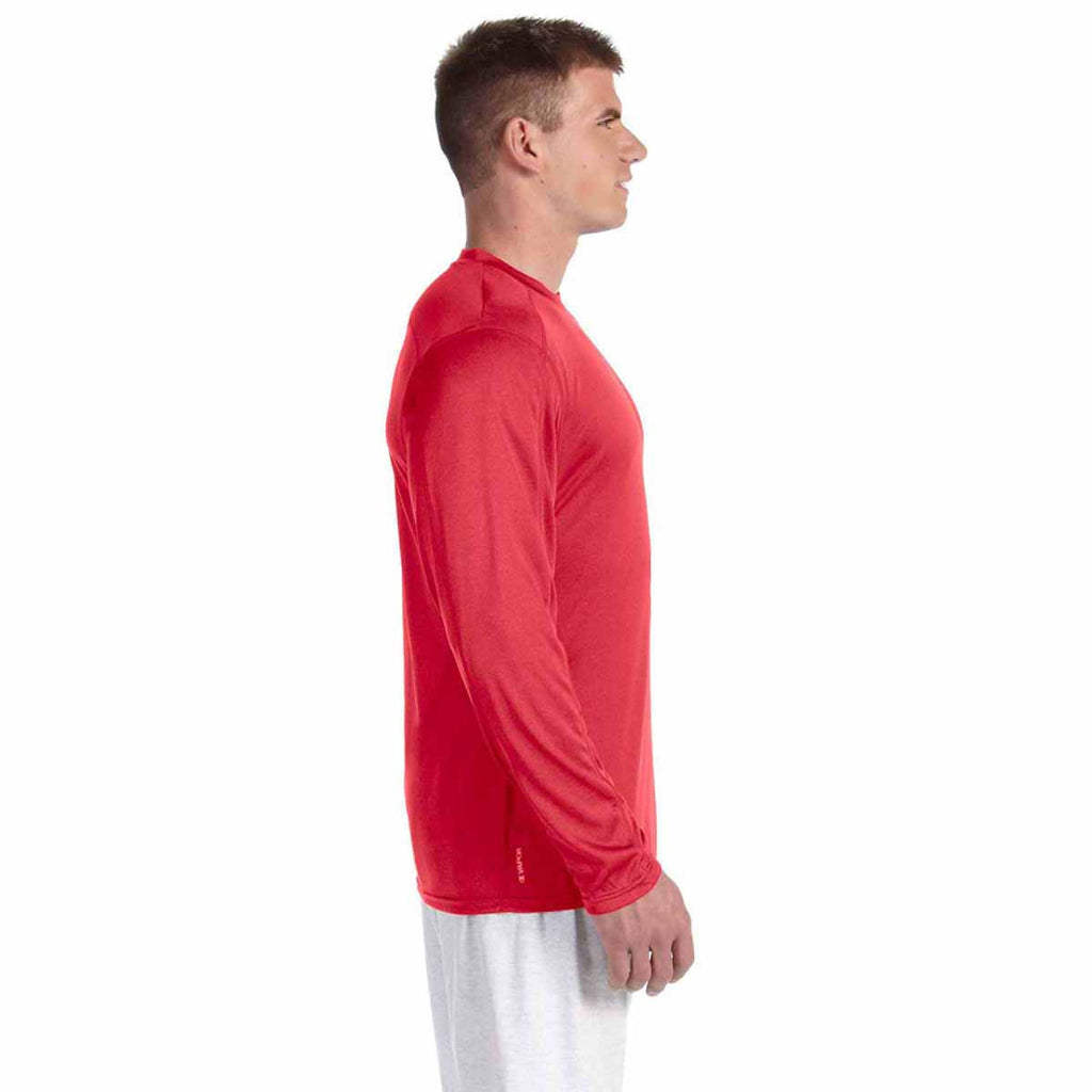 Champion Men's Scarlet Heather Vapor 4-Ounce Long-Sleeve T-Shirt