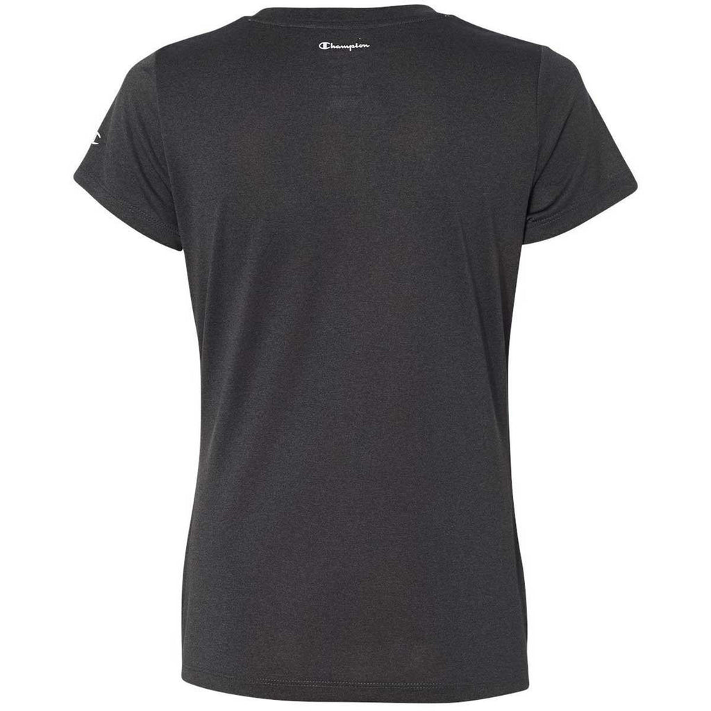 Champion Women's Black Heather Vapor 4-Ounce T-Shirt
