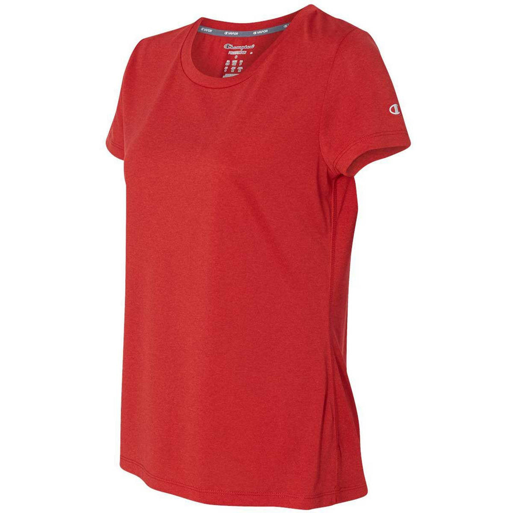 Champion Women's Scarlet Heather Vapor 4-Ounce T-Shirt