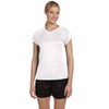 Champion Women's White Double Dry 4.1-Ounce V-Neck T-Shirt
