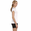 Champion Women's White Double Dry 4.1-Ounce V-Neck T-Shirt