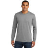 District Made Men's Grey Frost Perfect Tri Long Sleeve Crew Tee