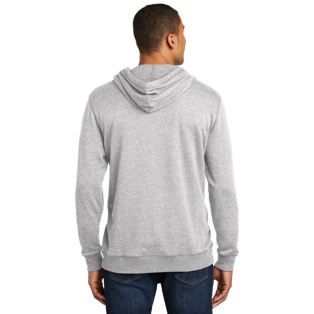 District Made Men's Heathered Grey Lightweight Fleece Hoodie