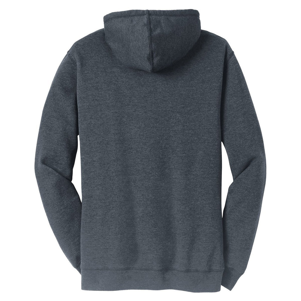 District Made Men's Heathered Navy Lightweight Fleece Hoodie