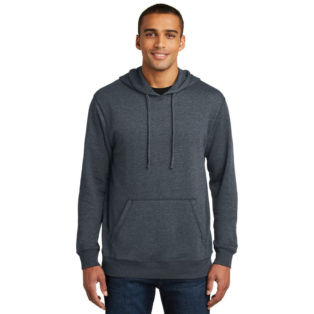 District Made Men's Heathered Navy Lightweight Fleece Hoodie