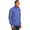 District Made Men's Heathered Deep Royal Lightweight Fleece Quarter-Zip