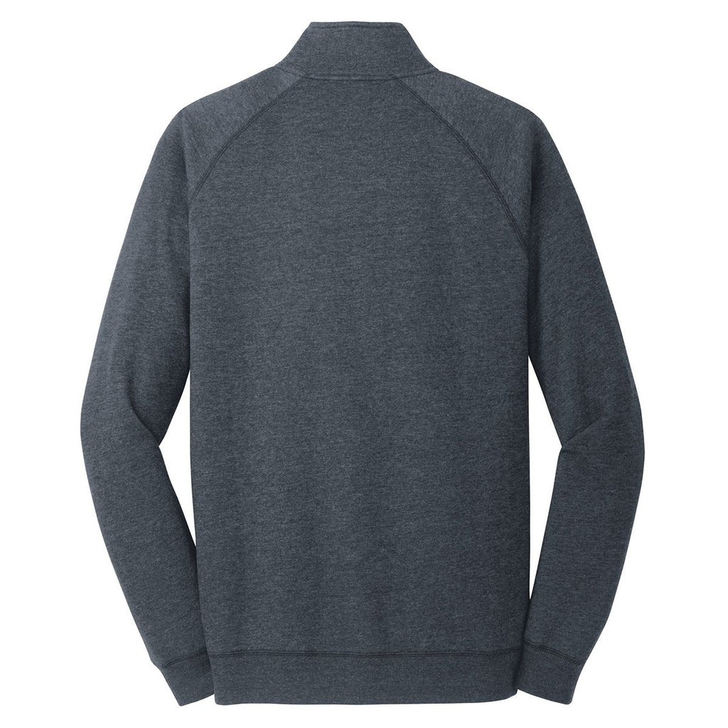 District Made Men's Heathered Navy Lightweight Fleece Quarter-Zip