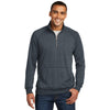 District Made Men's Heathered Navy Lightweight Fleece Quarter-Zip