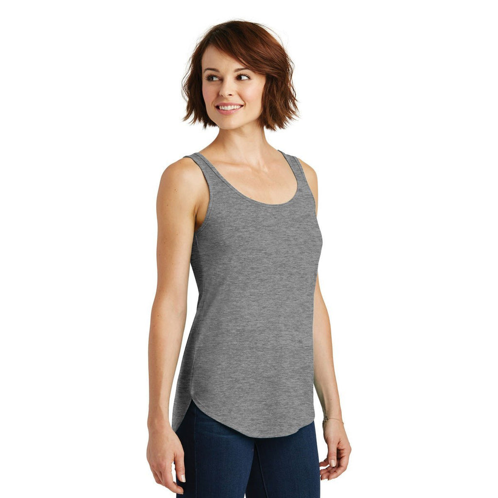 District Made Women's Heathered Nickel Drapey Tank