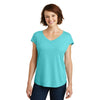 District Made Women's Aqua Ice Drapey Cross-Back Tee