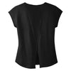 District Made Women's Black Drapey Cross-Back Tee