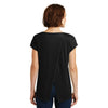 District Made Women's Black Drapey Cross-Back Tee