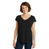 District Made Women's Black Drapey Cross-Back Tee