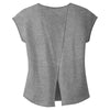 District Made Women's Heathered Nickel Drapey Cross-Back Tee