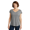 District Made Women's Heathered Nickel Drapey Cross-Back Tee