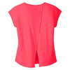 District Made Women's Hot Coral Drapey Cross-Back Tee
