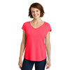 District Made Women's Hot Coral Drapey Cross-Back Tee