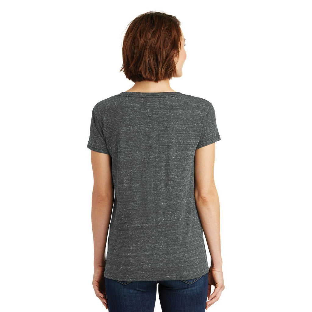 District Made Women's Black/Grey Cosmic Relaxed V-Neck Tee
