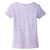 District Made Women's White/Pink Cosmic Relaxed V-Neck Tee
