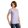 District Made Women's White/Pink Cosmic Relaxed V-Neck Tee